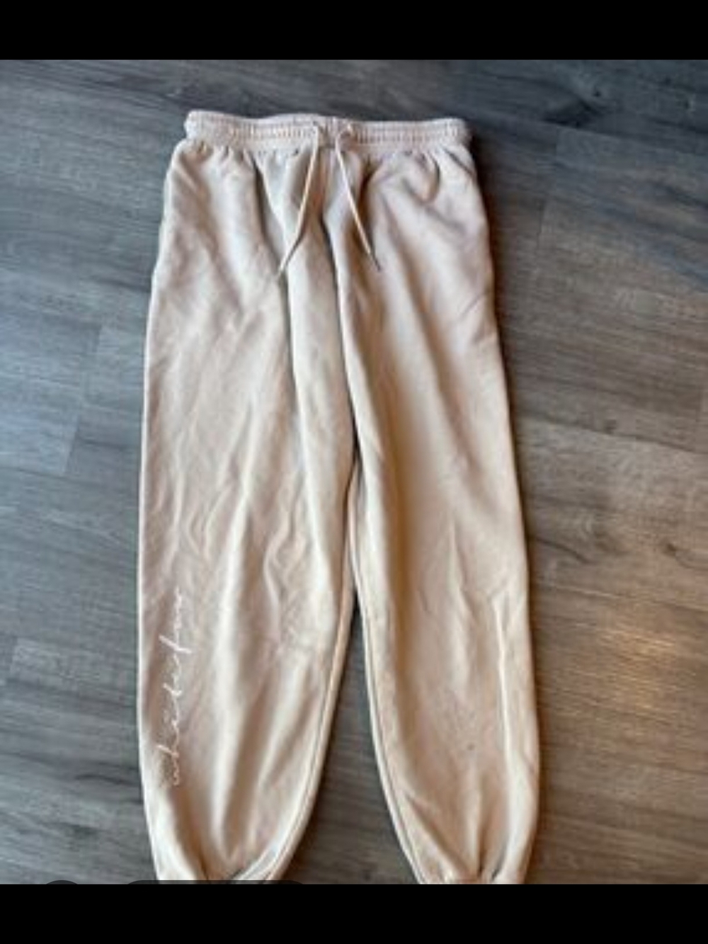 White Fox Boutique Cream  Sweatpants with Drawstring